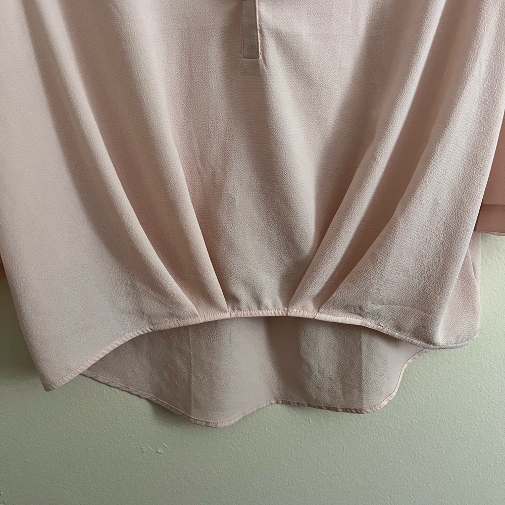 Pink V-Neck Blouse - Picture 2 of 7